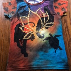Disney Child Shirt size M 7/8- Animal Kingdom Rivers Of Light Colorful Tee
